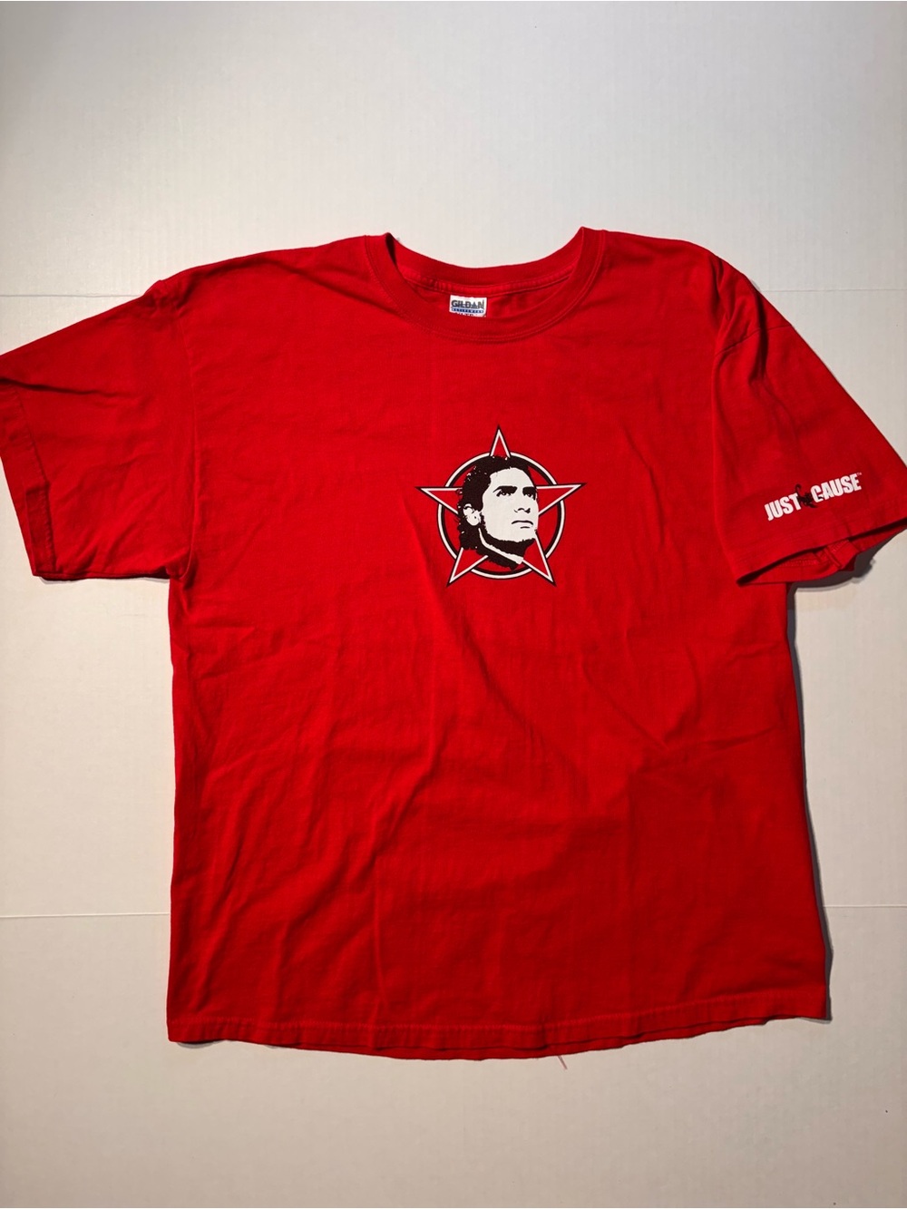 Vtg Just Cause PlayStation Xbox Video Game Promo Scorpion Y2K Red T-shirt XL